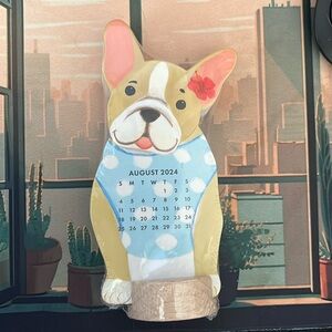 Frenchie 12 month stand up desk calendar